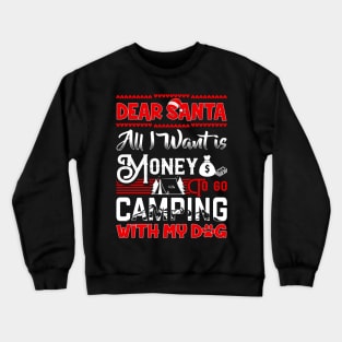 Camping With My Dog Christmas Crewneck Sweatshirt